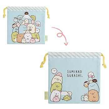 Amazon.co.jp: サンエックス すみっコぐらし 巾着 ブルー